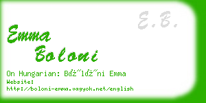 emma boloni business card